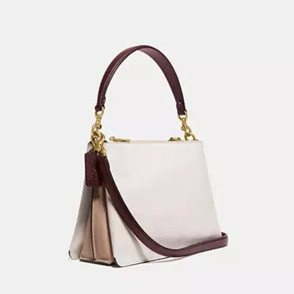 Coach Double Zip Shoulder Bag In Colorblock - C0698 Excellent Condition - Picture 8 of 10